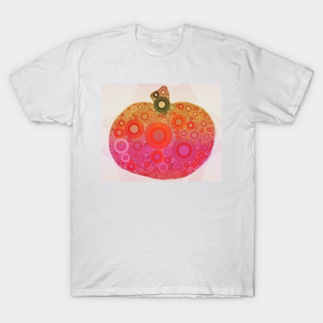 Funky Circle Pumpkin T-Shirt by GemmasGems